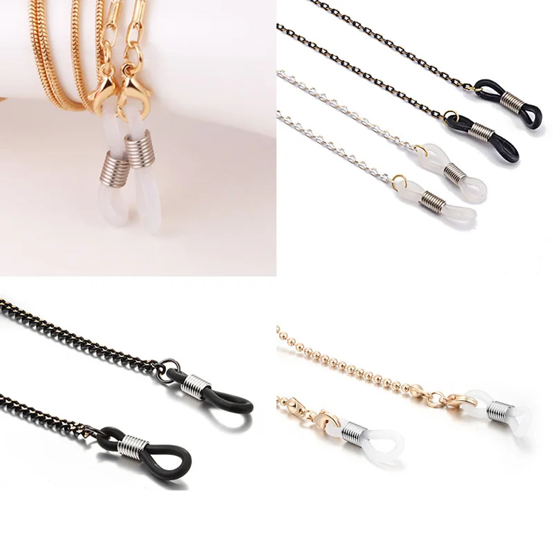 50 шт./лот прозрачные Спортивные очки черного и белого цвета веревка для очков