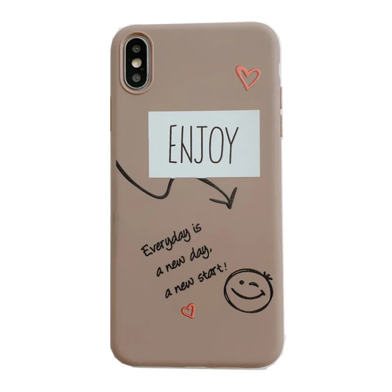 

Pure color English smiley face silicone phone case for iPhone11 12Pro Max mini XR XS XSMax 8 7 6PluS anti-fall protective cover