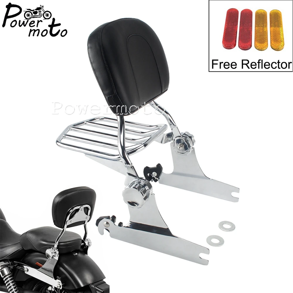 Хромированная съемная спинка для мотоцикла багажная стойка Harley Softail Deluxe CVO Hard Candy