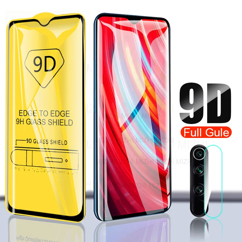 Закаленное стекло 9D для камеры Redmi 8a Защита экрана Xiaomi Note 8 7 6 Pro Mi 9 SE 9T K20 lite A3