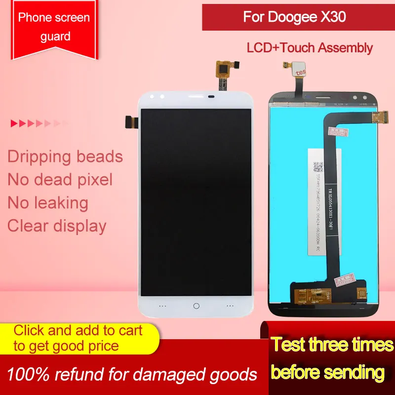 5 дюймовый ЖК дисплей для Doogee X30 + фотодеталь аксессуары телефона Для запчасть