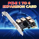 PCI-E к PCI-E адаптеру PCI-Express, от 1x до 16x1 до 4, USB 3,0, переходник для майнинга, слот для карты, концентратор, 4-портовая карта расширения для Windows