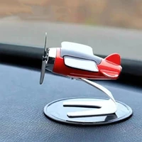 1pcs airplane decorate solar powered aircraft model car dashboard rotatefor indoor and car interior office