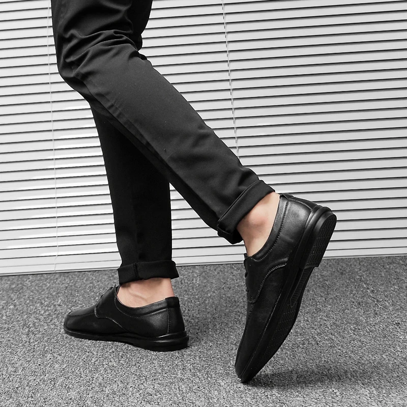 

Handmade Men Flat Shoes lace up genuine Leather Men Loafers Shoes fahsion Men Casual Shoes outdoor Soft Men Outdoor Shoes a4