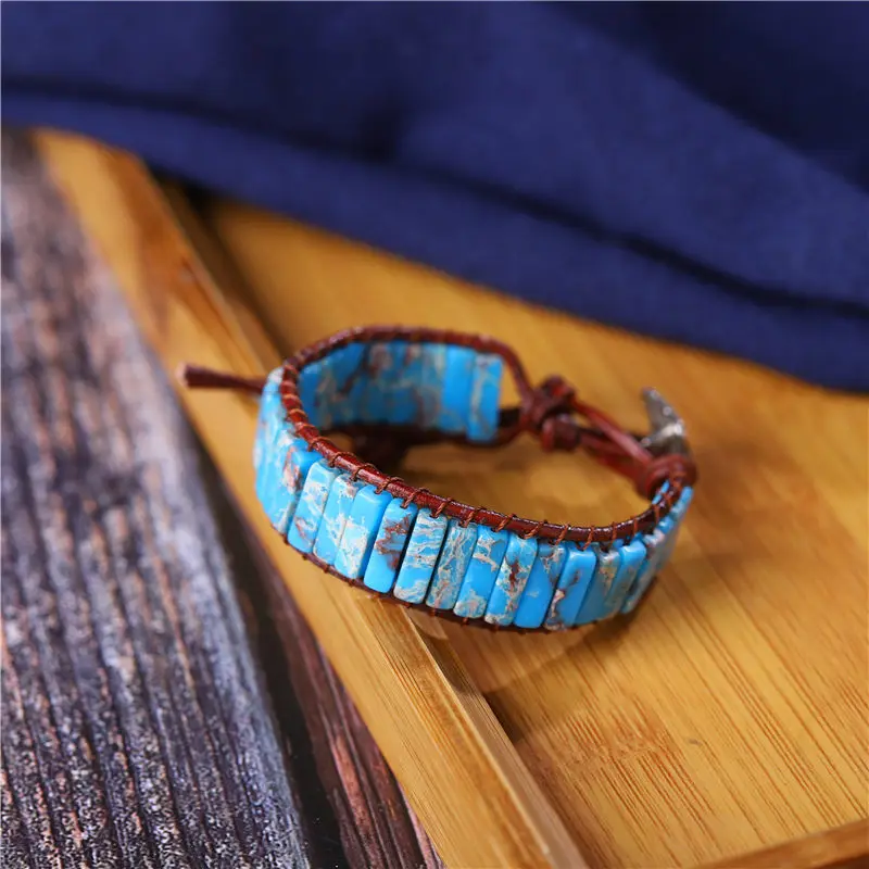 

Handmade Chakras/Chakra Bracelet Charms chakra stones Leather Rope Chain Bracelet stone beads Bracelets For Women/Men Jewelry