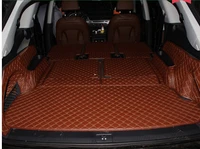 dedicated full surrouned car trunk mats for q7 7seats 2016 waterproof durable boot carpets