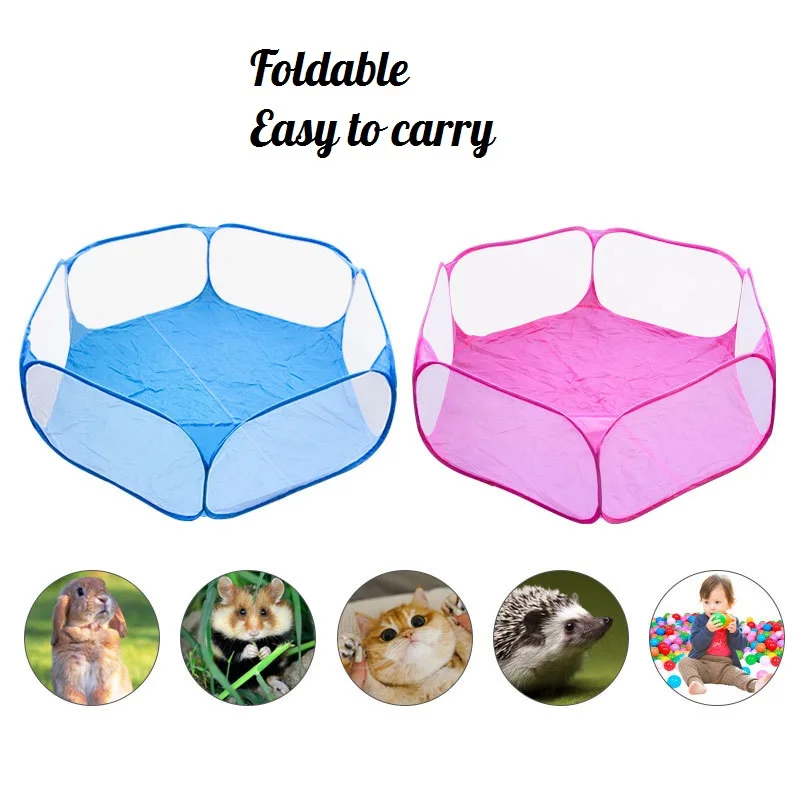 

Portable Pet Game Fence Open Small Animal Cage Tent Game Playground Playpen Hamster Chinchilla Guinea Pig Indoor Outdoor Place