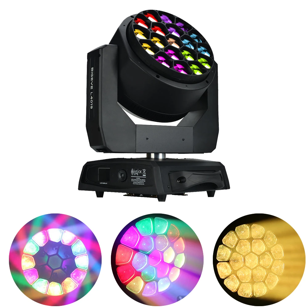 Big Bee Eye 19X40W RGBW 4IN1 LED Moving Head Light Wash Beam Point Control DMX512 DJ Disco Party Music Club Stage Lights | Лампы и