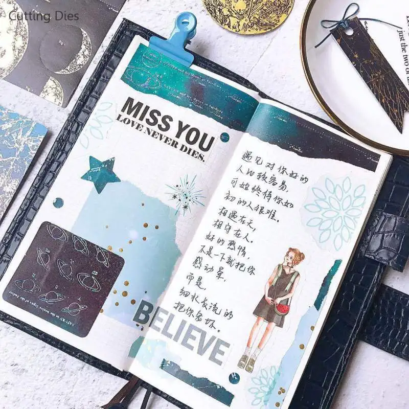 5 шт./партия Горячая штамповка звезда земля напечатанная веленевая писчая бумага