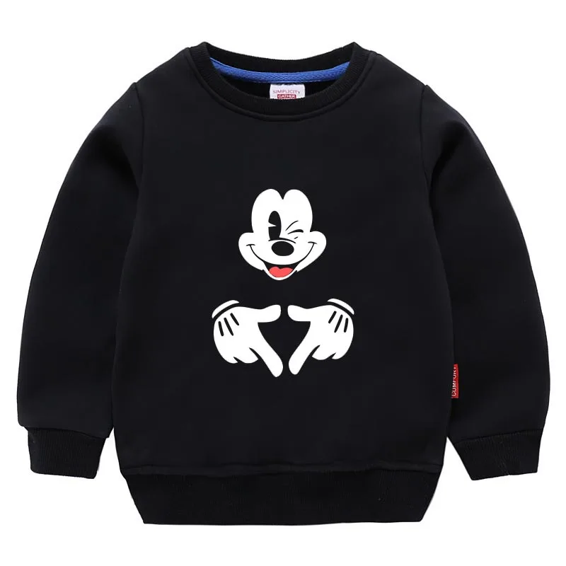 Girls Boy Sweatshirt Ulzzang Street Clothing Mickey Minnie Series Harajuku Print Sweater Harajuku Casual Sweatshirt - Цвет: 19