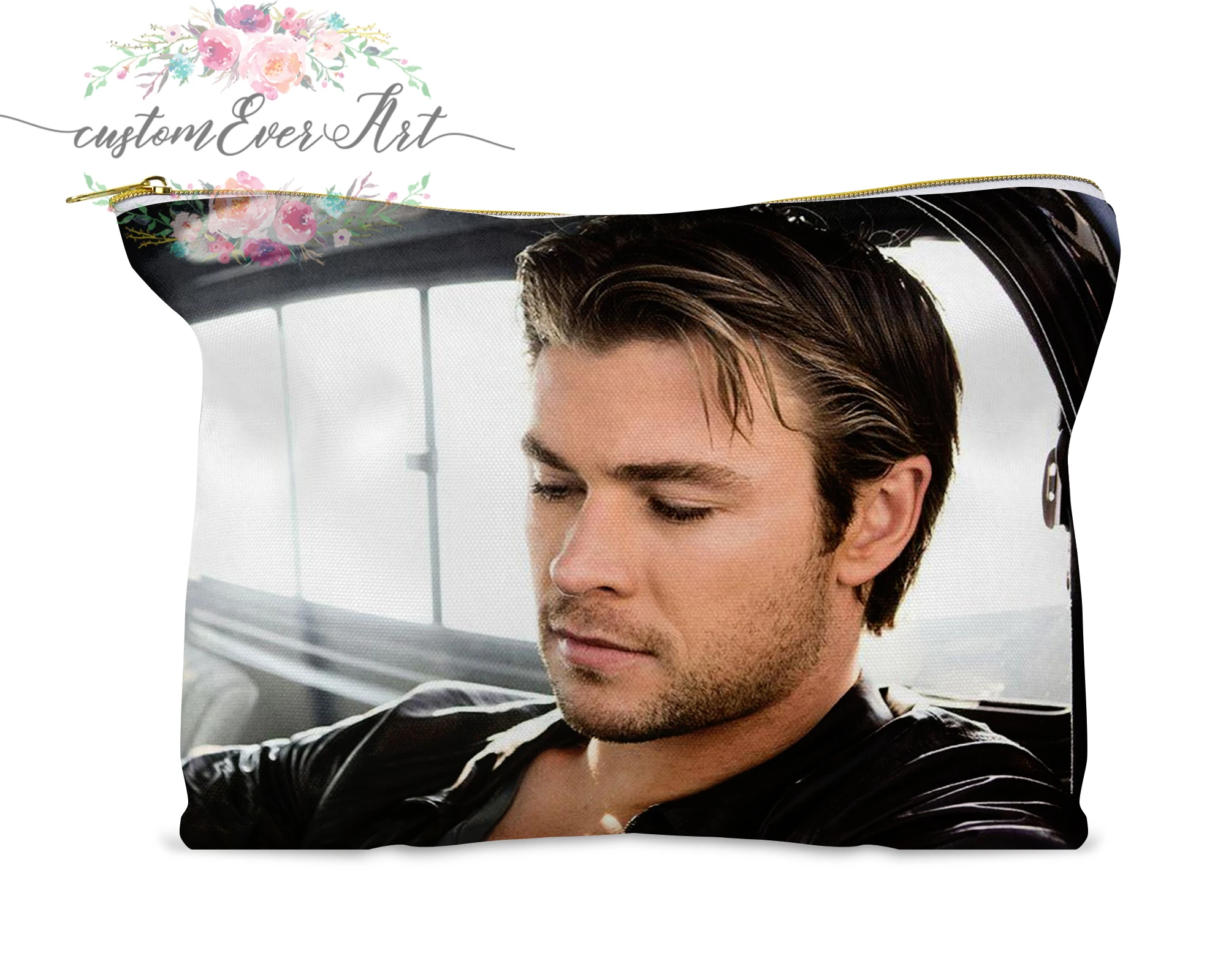 Косметичка с изображением Криса хемворта персонализированная маленькая