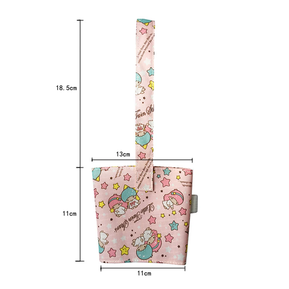 Мультяшная сумка для напитков тоут упаковка с чашкой Брезентовая портативная