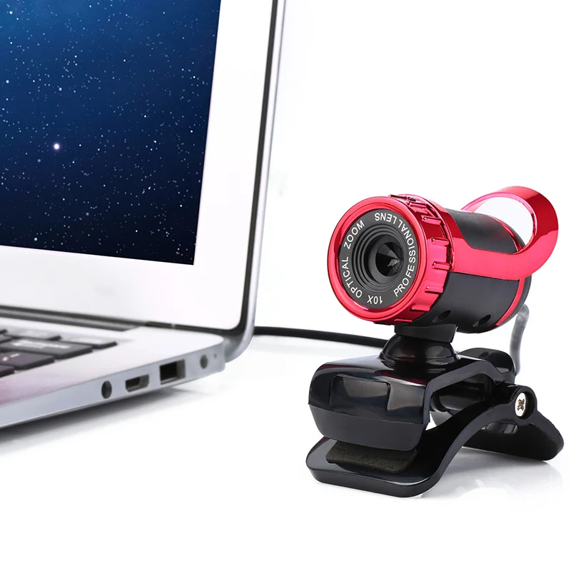 Веб камера 0 3 мегапиксельная HD 360 градусов веб USB микрофон клип on для ноутбука
