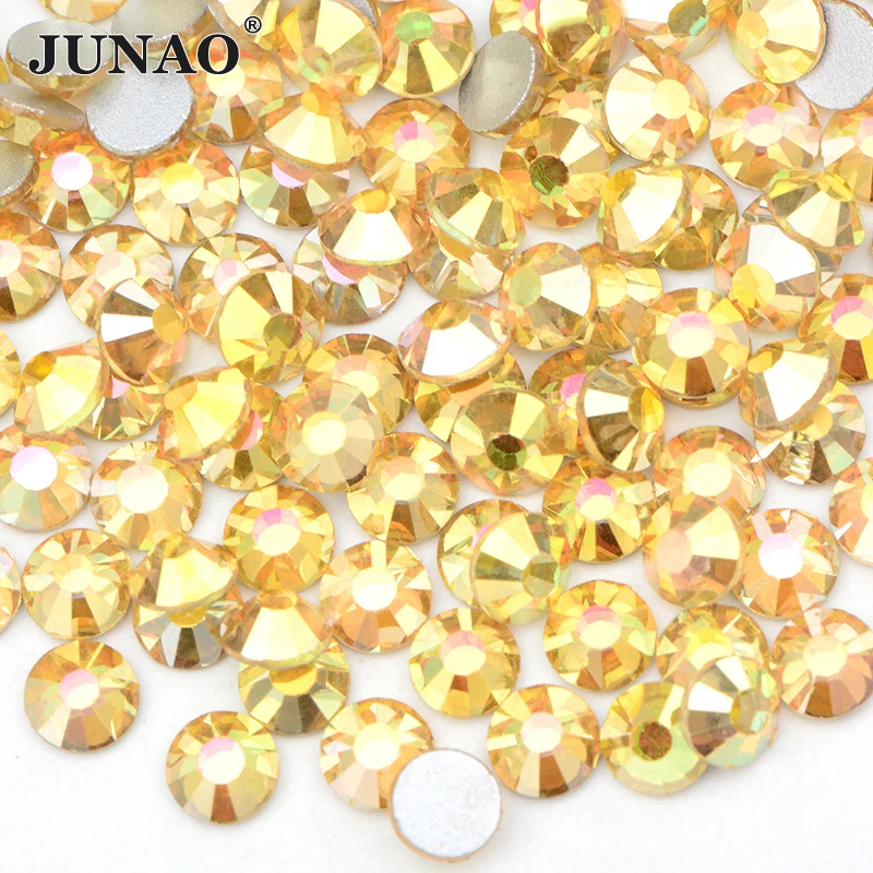JUNAO оптовая продажа ss6 ss8 ss10 ss12 ss16 ss20 ss30 прозрачные стразы горячей фиксации