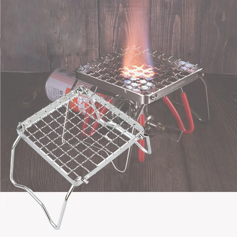 Складной гриль для кемпинга 304 решетка из нержавеющей стали сверхмощный