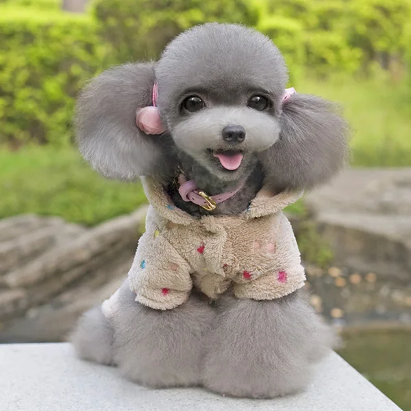 Осень/зима милая мягкая теплая Пижама с изображением собаки пальто толстовка в