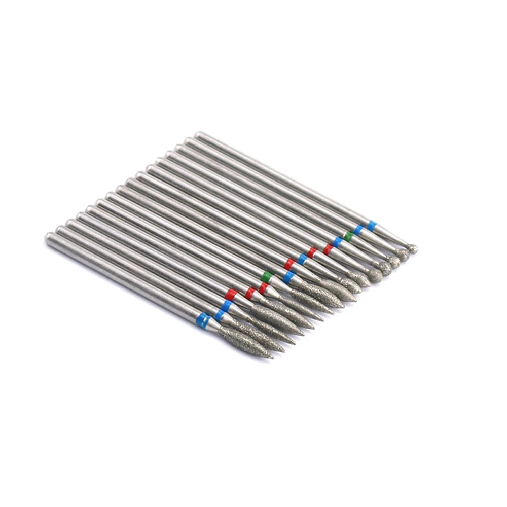 10 шт. фреза для маникюра Алмазная кутикула чистые сверла ногтей набор заусенцев