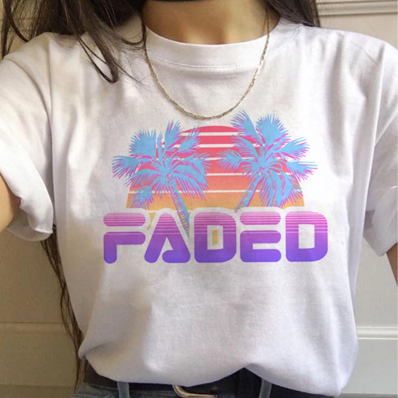 Vaporwave эстетическое 90s модные футболки для женщин Harajuku Ullzang футболки Графический Забавный мультфильм футболка Топ-безрукавка в уличном стиле женский
