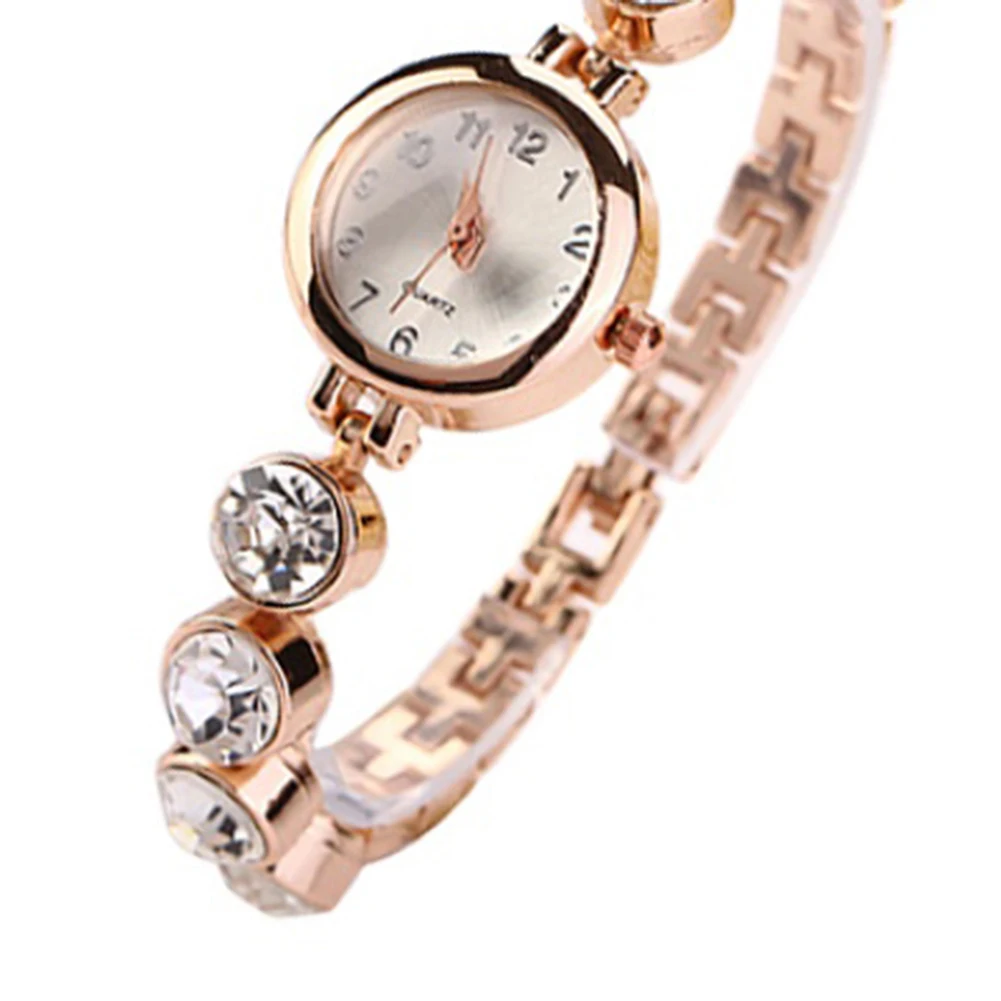 Часы-браслет женские кварцевые со стразами модные люксовые наручные в стиле рок -