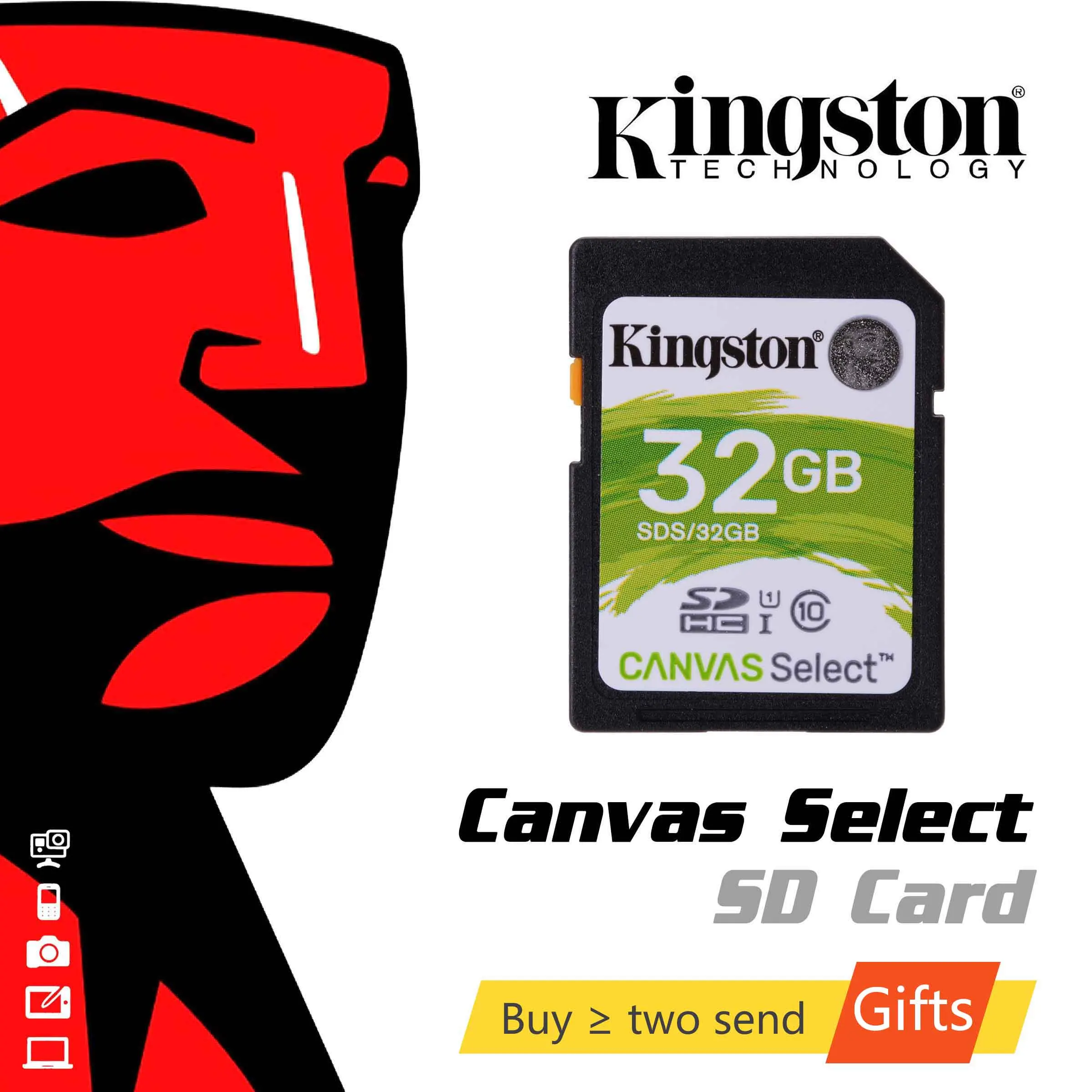 Kingston Карта памяти класс 10 16 ГБ 32 64 128 ГБ|Карты памяти| |
