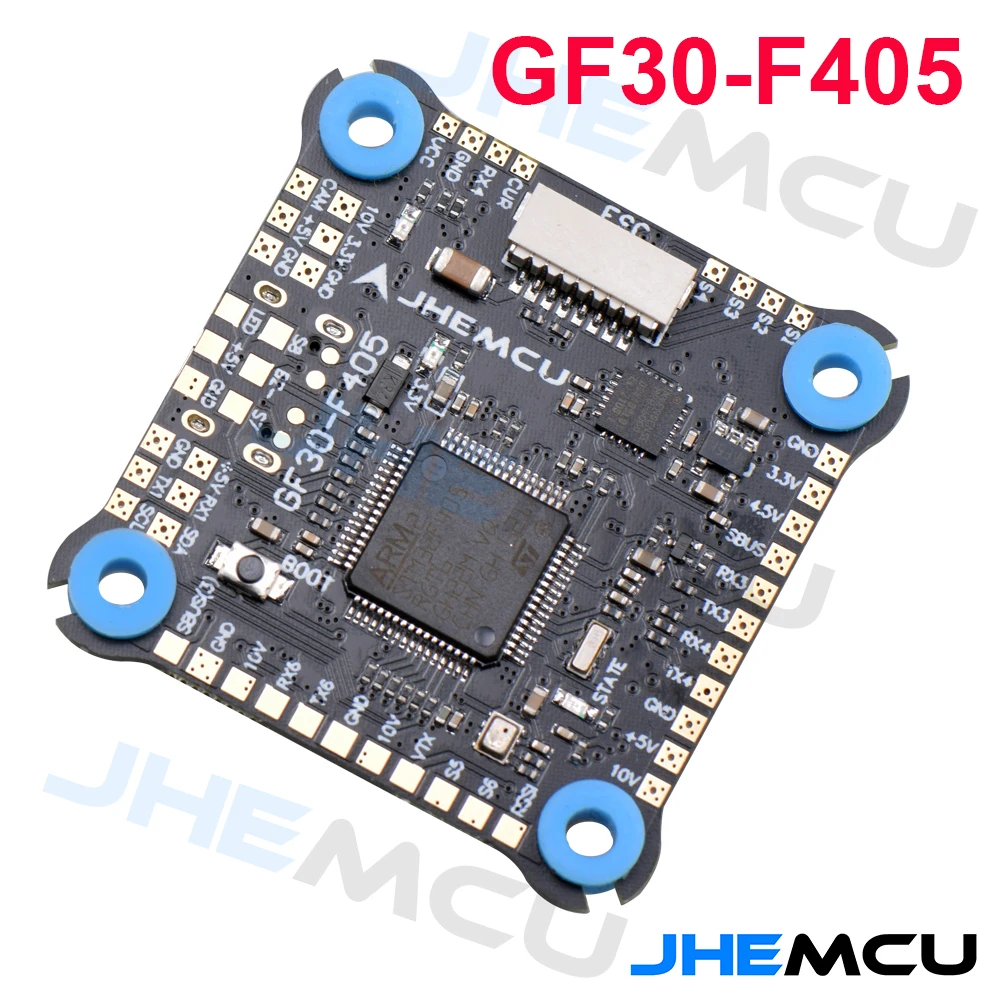 

JHEMCU GF30-F405 MPU6000 5V 10V BEC OSD Baro 16MB BlackBox 3-8S F405 Контроллер полета FC x мм для FPV RC дрона, 1 шт.