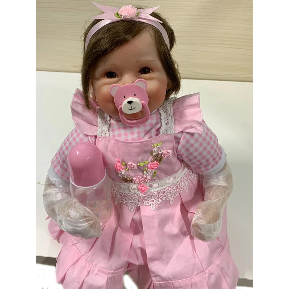 Реалистичная кукла реборн младенец мягкая на ощупь виниловая для детей детская