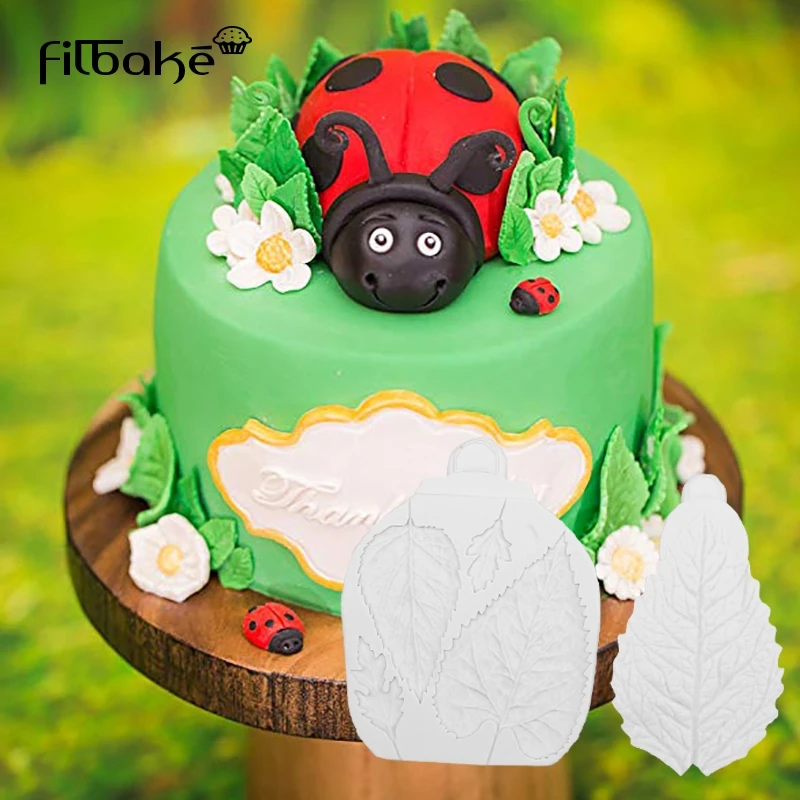 

FILBAKE Veined Leaf Flower Shape Fondant Gum Paste Cake Tool Cookie Baking Bakeware Cake Decoration Gift Tools