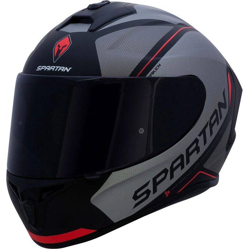 

Spartan Draken Gear Helmet Full Face Motorcycle Helmet Matte Black Gloss Fluorescent Yellow Blue Single Visor Sizes XS To XL