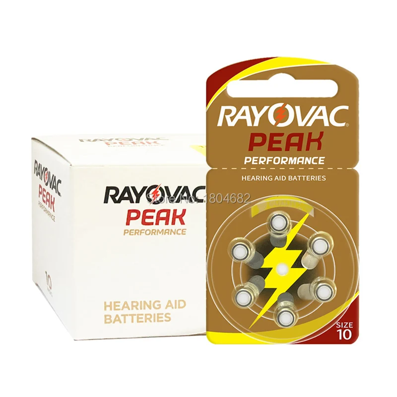Батарея слухового аппарата Rayovac 60 шт./лот новинка 1 45 в цинк A10 10A ZA10 10 S10|zinc air|battery