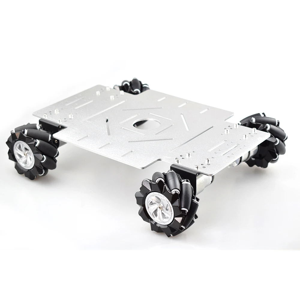 10 кг нагрузки 4WD 80 мм Mecanum колеса робот шасси автомобиля комплект с блоком питания постоянного тока 12V