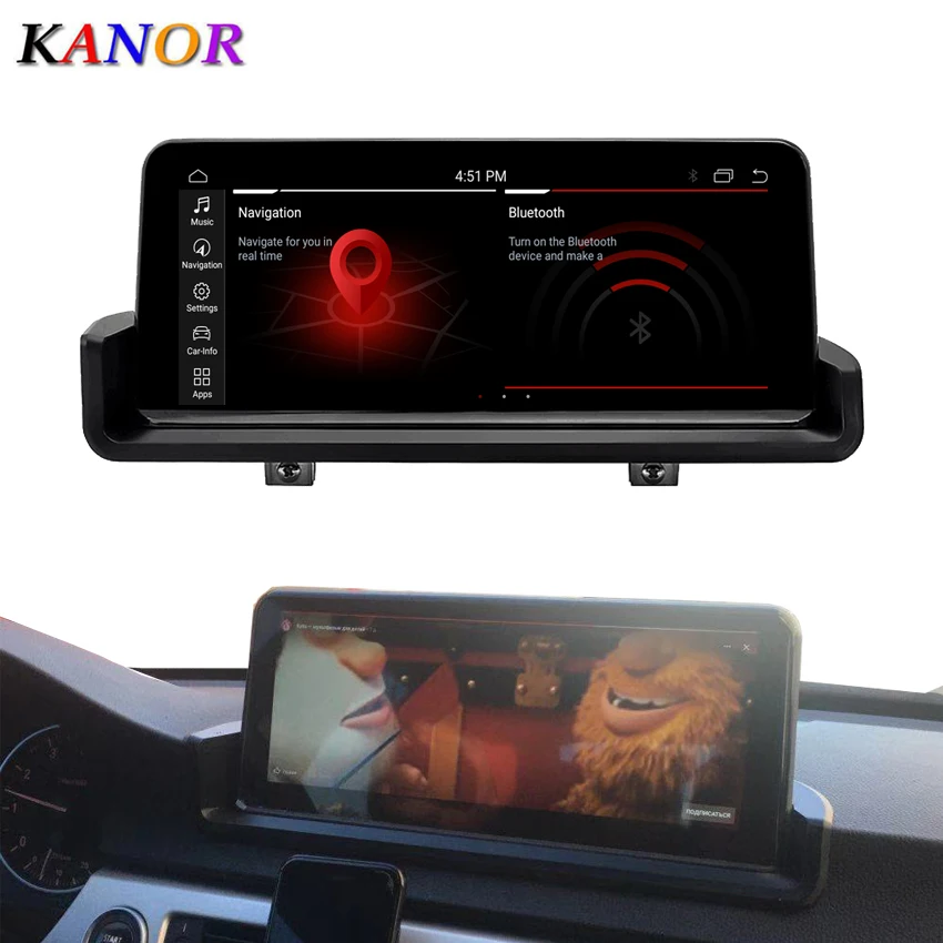 Автомагнитола KANOR PX6 экран IPS 10 25 дюйма 6 ядер 4 + 32 ГБ Android 9 0 для BMW 3 serise E90 E91 E92 E93 GPS Wi Fi