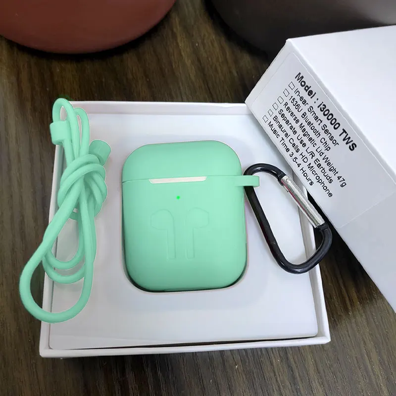 i30000add Green case I30000 TWS Bluetooth 5,0 наушники раздельное использование беспроводные наушники 8D супер бас наушники для всех смартфонов PK i2000 i5000 TWS - Цвет: i30000add Green case