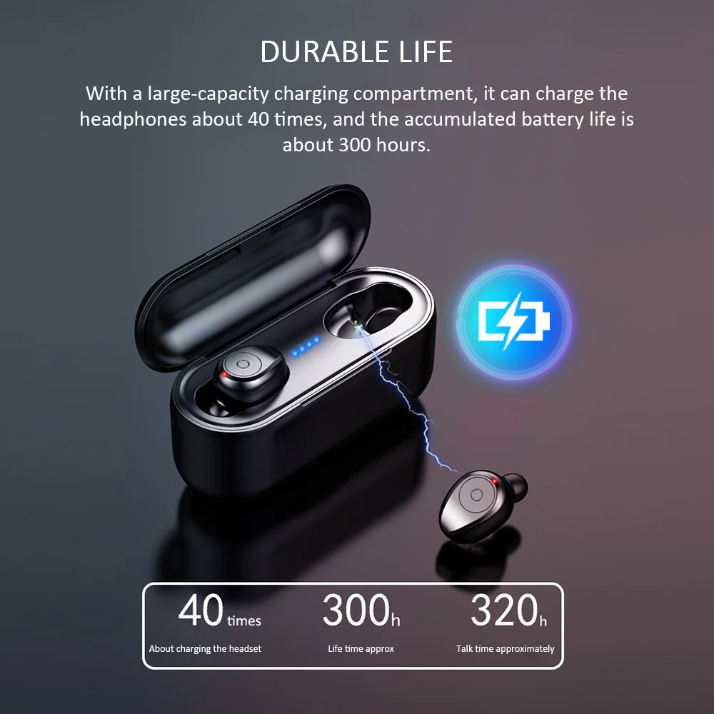 TWS Bluetooth V5.0 наушники беспроводные стерео Спортивные Беспроводные вкладыши