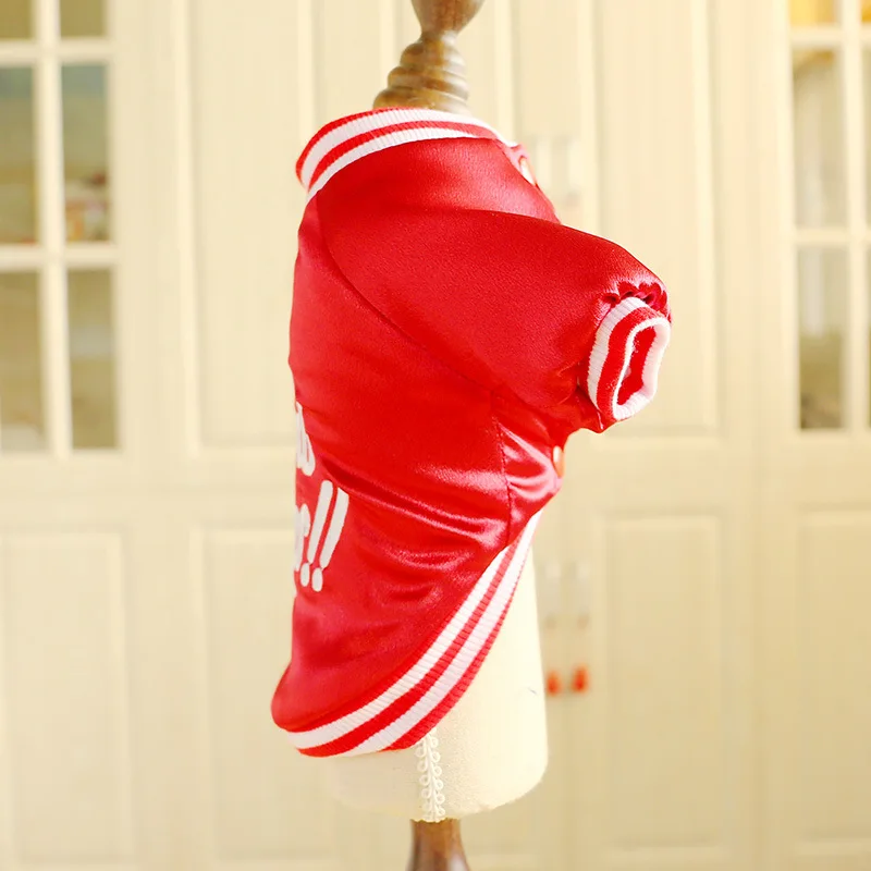 Новая модная красная одежда для собак зимнее теплое пальто маленьких Утепленная