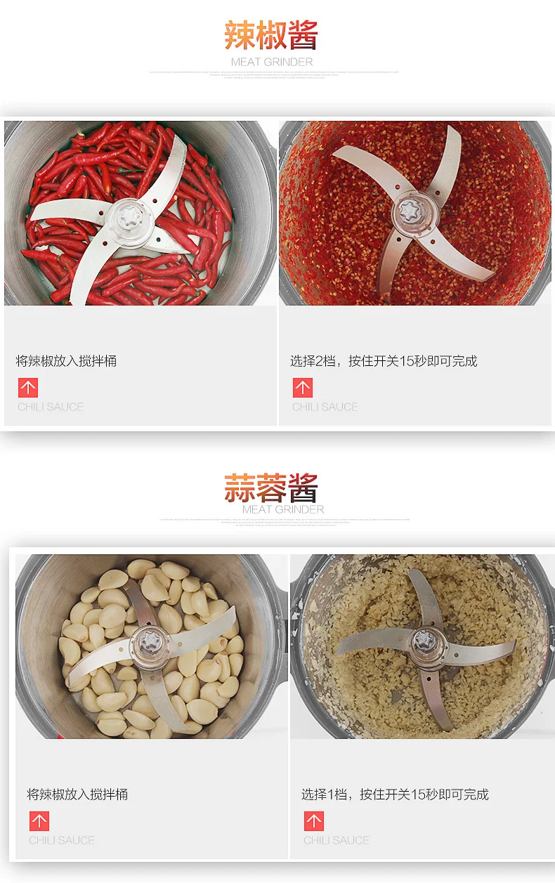 Полностью Автоматическая Большая емкость Мясорубка Electri Мясорубка кухонная техника электрическая терка для овощей