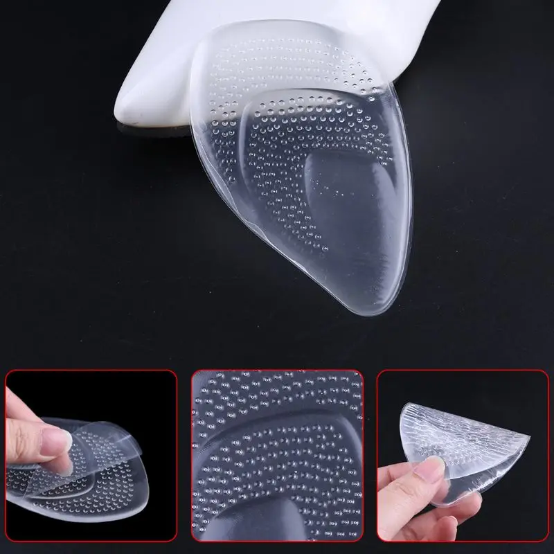 

2pcs Shoe Pad Forefoot Cushion Gel Massage Non Slip High Heels Half Palm Insole Q1FE