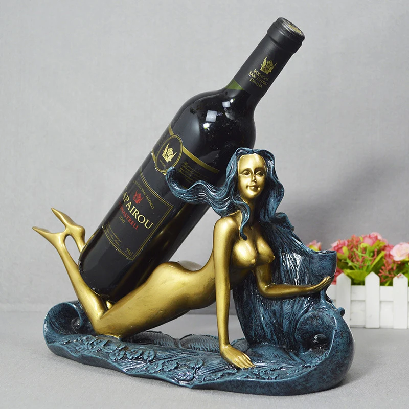 Европейская пикантная Женская Винная стойка винный держатель орнамент