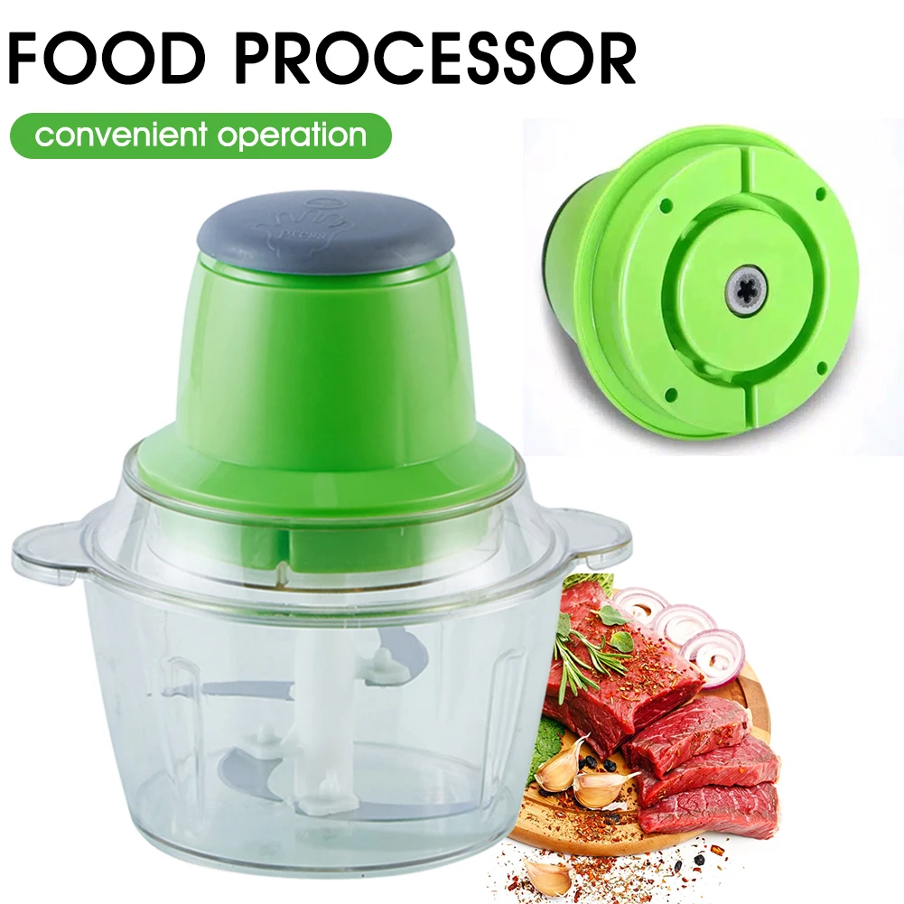 

2L Capacity Bowl Mincer 3 Blades Food Processor Meat Grinder 300W Electric Chopper for Meat Vegetables Fruits Nuts Baby Food