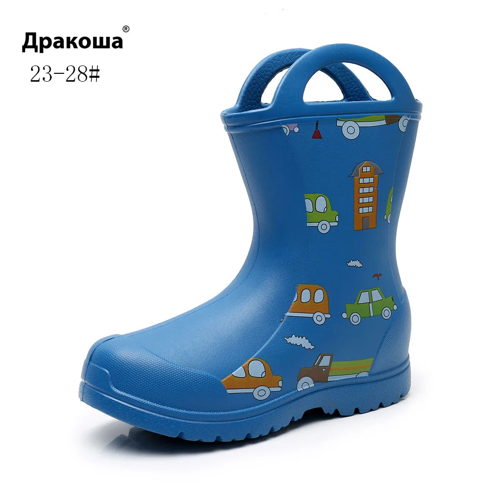 Водонепроницаемые непромокаемые сапоги Apakowa мягкие гибкие для мальчиков и