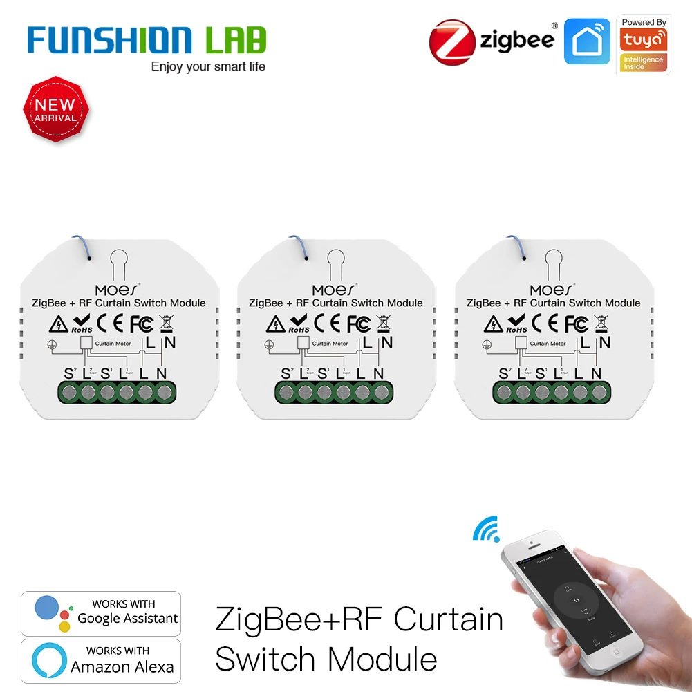 

FUNSHION switch curtain smart curtain motor roller shutter module Roller blinds Window blinds electric curtain zigbee switch