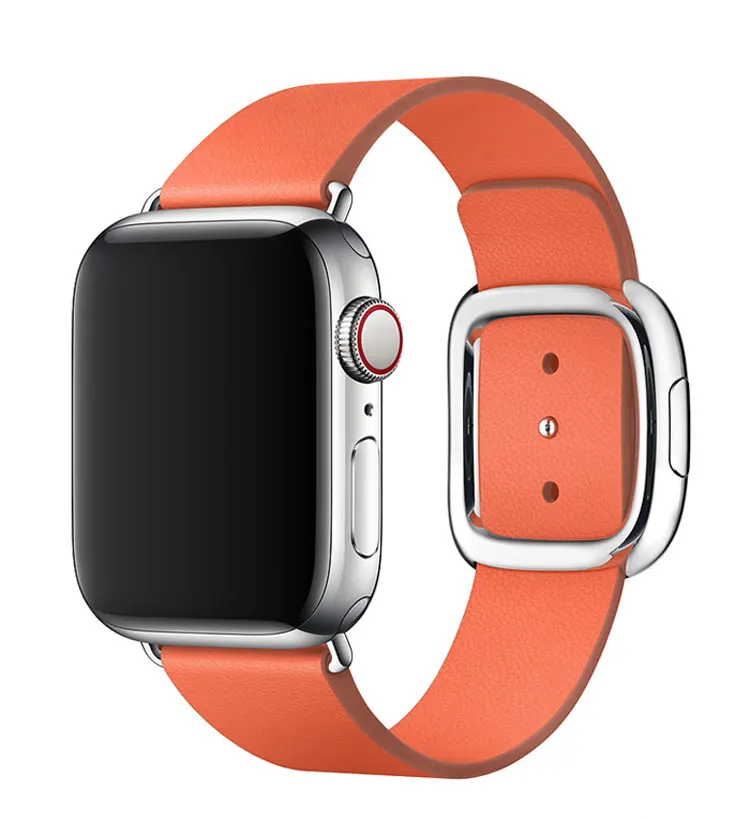Современный ремешок с пряжкой для apple watch 44 мм 40 мм iwatch 42 мм 38 мм браслет из натуральной кожи ремень для apple watch 5 4 3 2 1