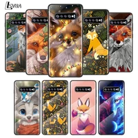 cute animal fox for samsung galaxy s20 fe s10e s10 s9 s8 ultra plus lite plus 5g tempered glass cover phone case