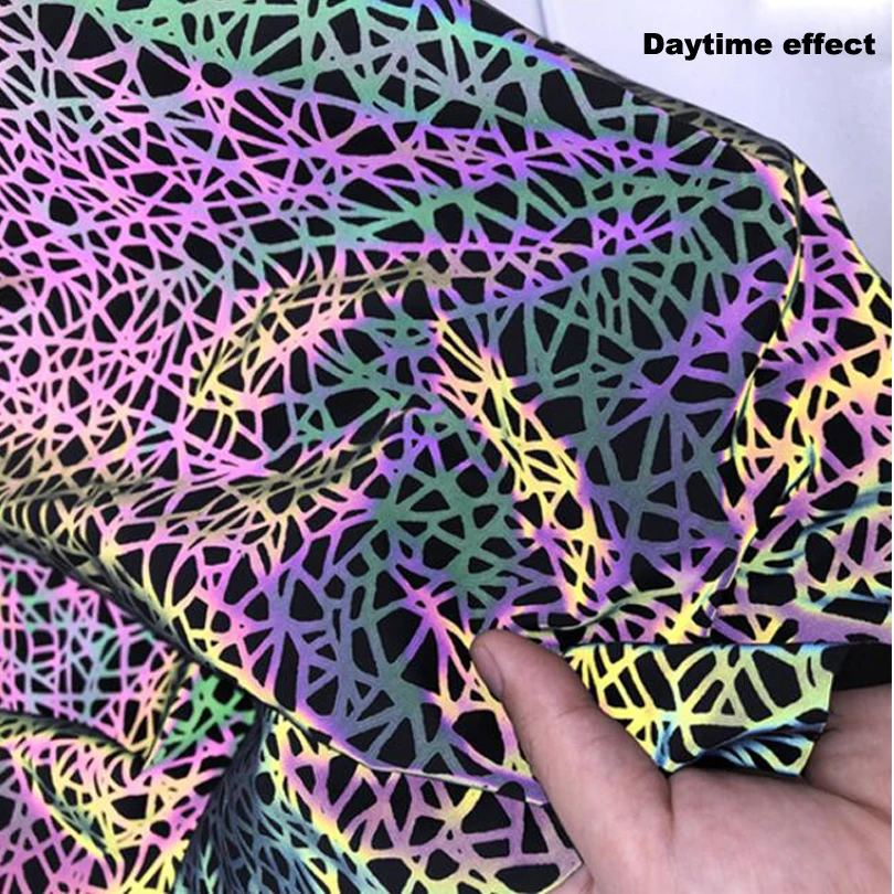 Ткань красочный градиент ткань с принтом личности отражающая полосы фотографии