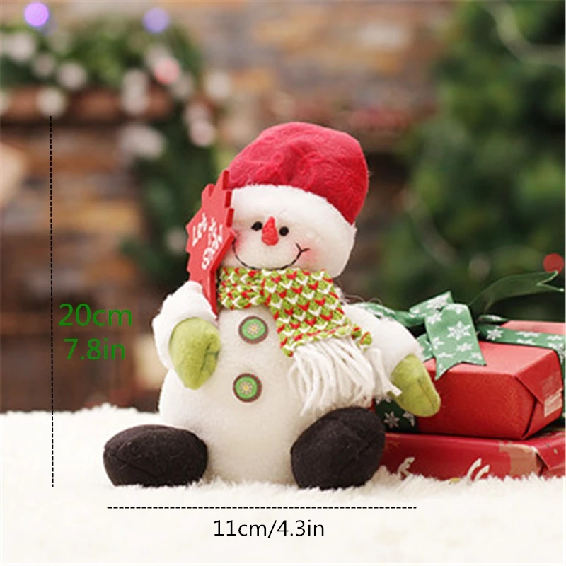 SDZS07702 Рождественские куклы Санта Клаус Снеговик Navidad Статуэтка рождественские украшения для дома подарок на год для детей натальная елка орнамент - Цвет: SDZS07702