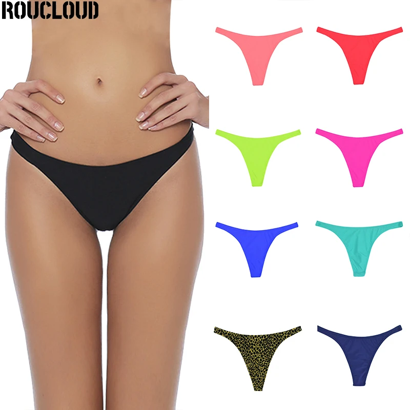 Сексуальные трусики бикини 2019 летние Микро Бикини Твердые с низкой талией