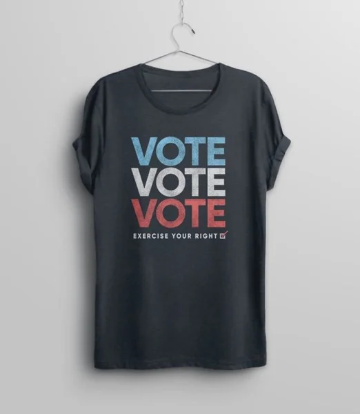 

Vote Shirt for Men Voting T-Shirt Casual Printed T-Shirts Cotton Hipster Tee