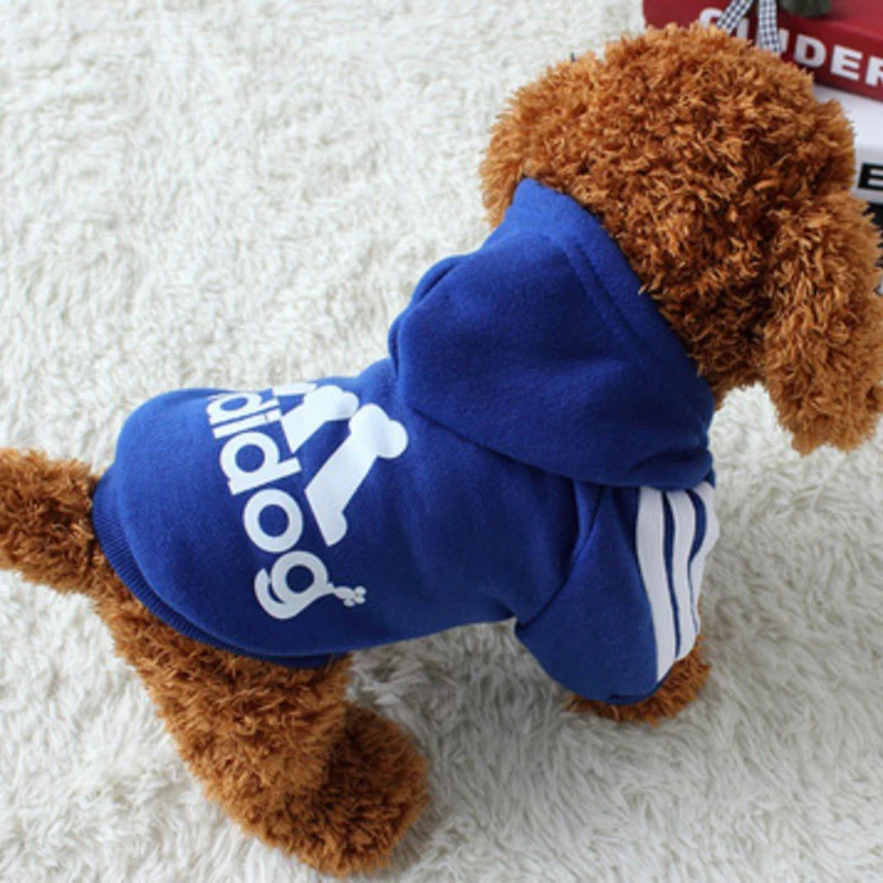 Зимняя Теплая Одежда для собак мягкие хлопковые толстовки с капюшоном на четыре