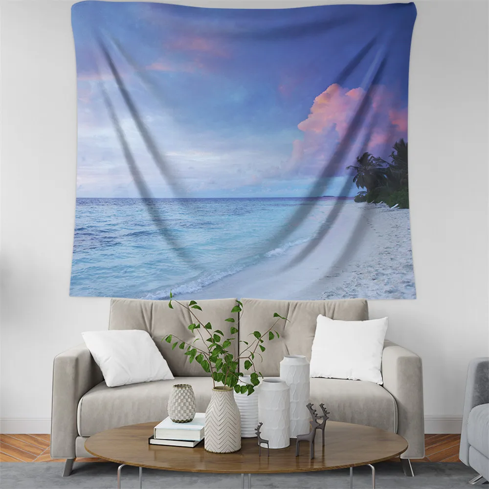 Гобелен для пляжа голубое море вода небо пляж домашний декор гобелен одеяло