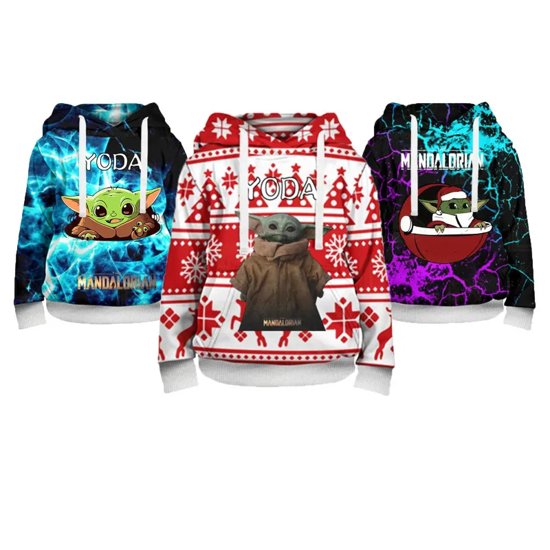 

Disney Baby Yoda Hoodie Fashion Children 3D Printed Sweatshirts Pullover Boy Girls Hoodies for Teen Kids Cool Streetwear Hooded