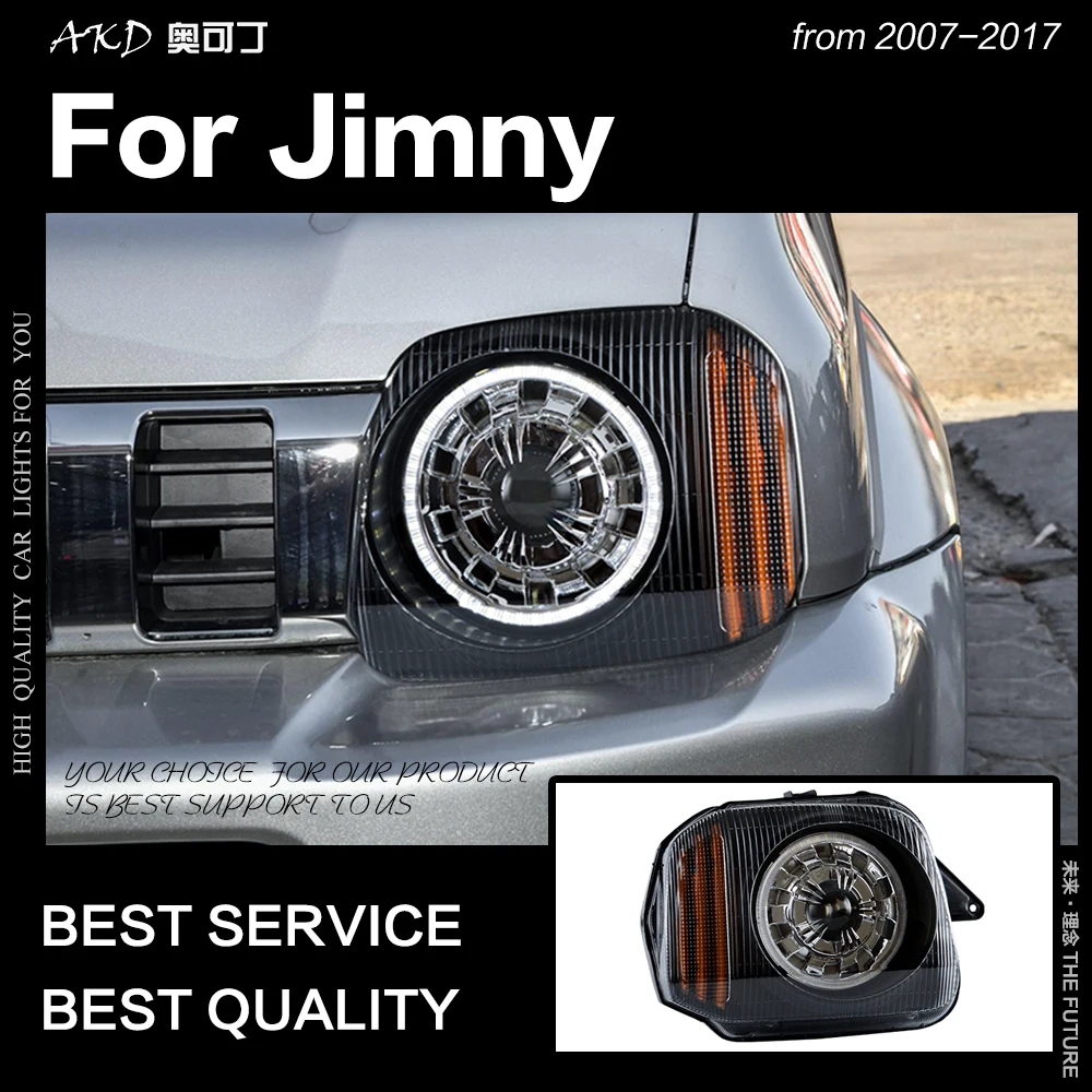 АКД Автомобиль Стайлинг фара для Suzuki Jimny фары 2007 2017 светодиодный Дневные ходовые